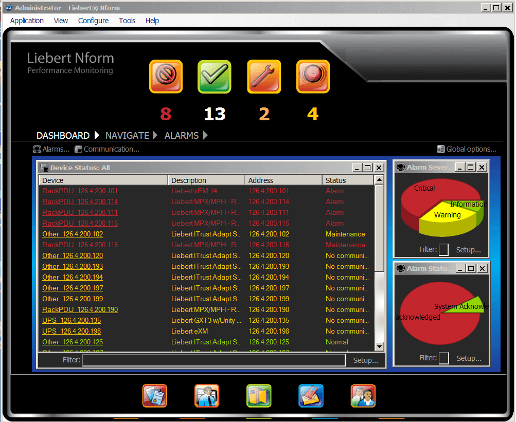 JG Blackmon & Associates Liebert Nform, Centralized Monitoring Software JG Blackmon & Associates Liebert Nform, Centralized Monitoring Software